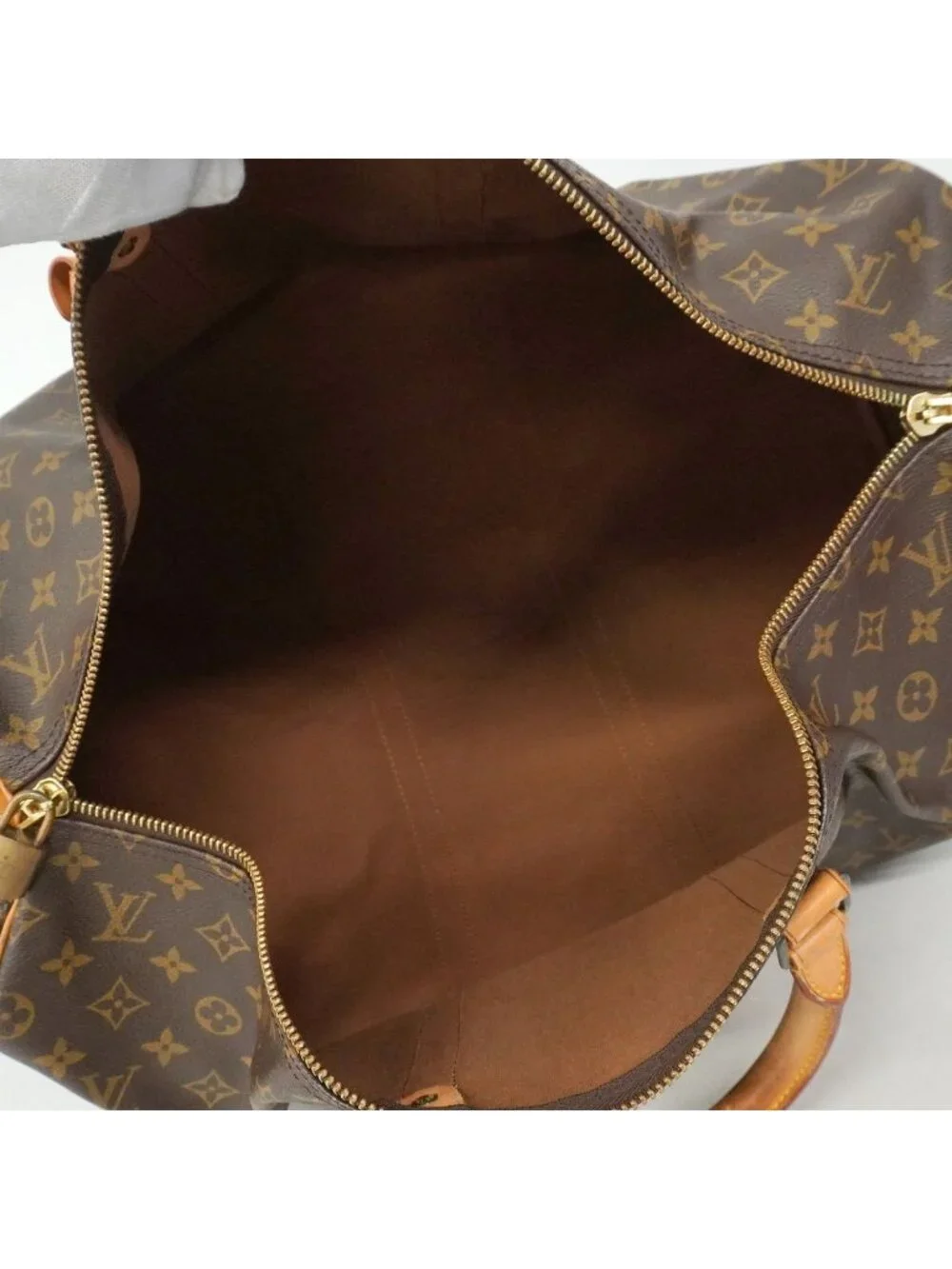 Louis Vuitton Boston Bag Monogram Keepall 55 Brown